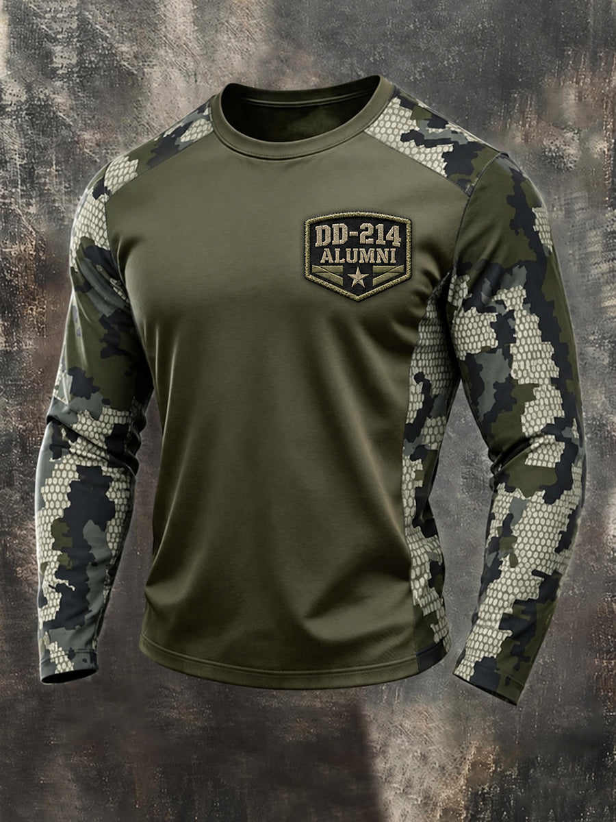 Men's Casual Veterans Day Print T-shirt