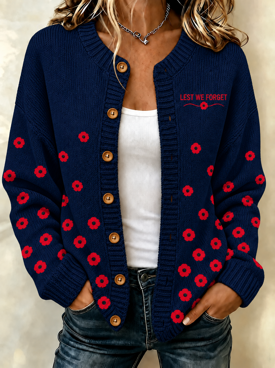 women's Remembrance Day Cardigan