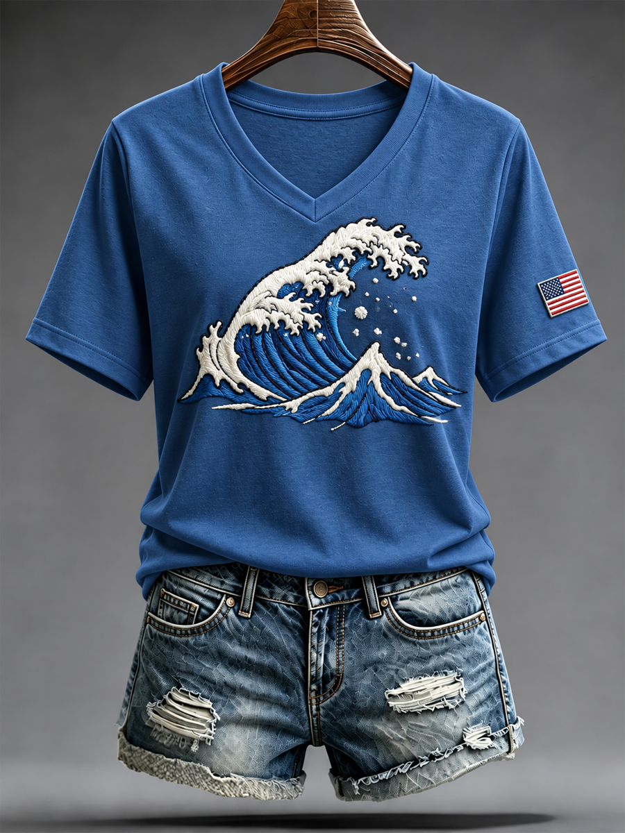 Women's Blue Wave Vote short-sleeved T-shirt