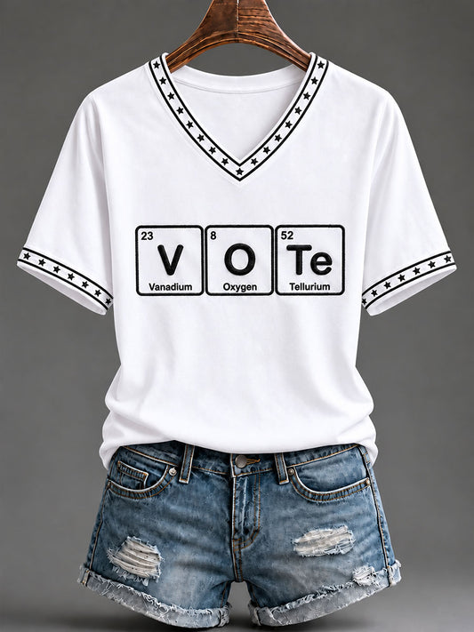 Women's Vote Print Casual Short-Sleeved T-Shirt