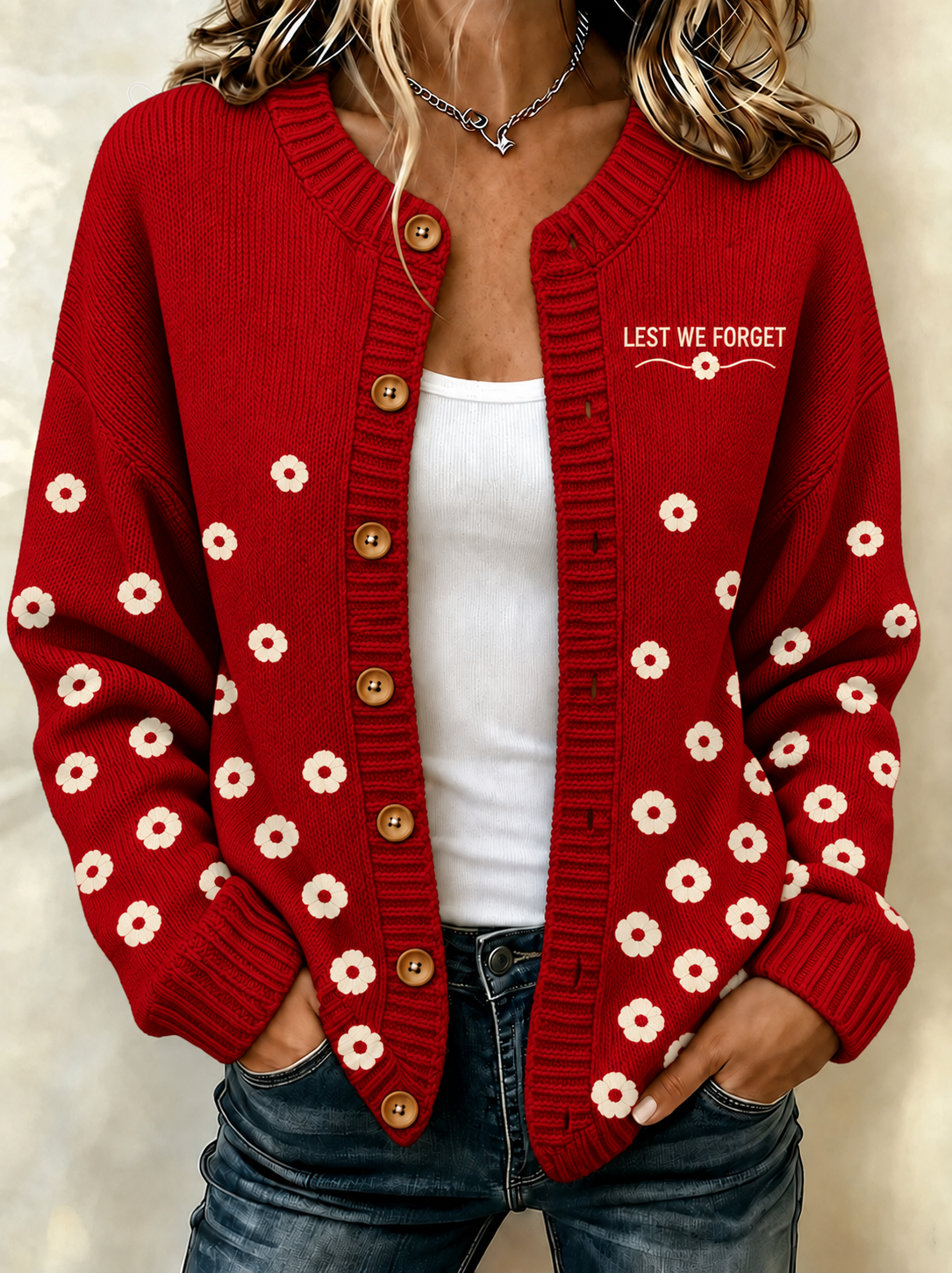 women's Remembrance Day Cardigan