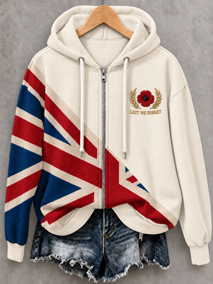 Women's Remembrance Day Zip-Up Hoodie