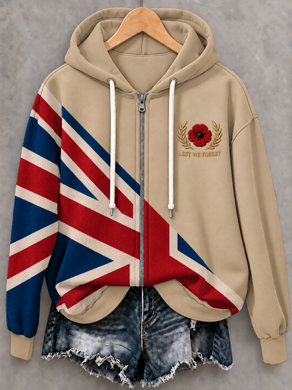 Women's Remembrance Day Zip-Up Hoodie