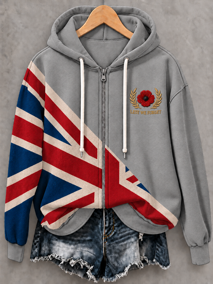 Women's Remembrance Day Zip-Up Hoodie