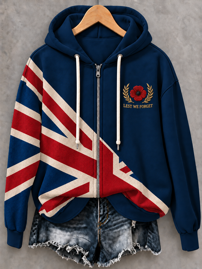 Women's Remembrance Day Zip-Up Hoodie