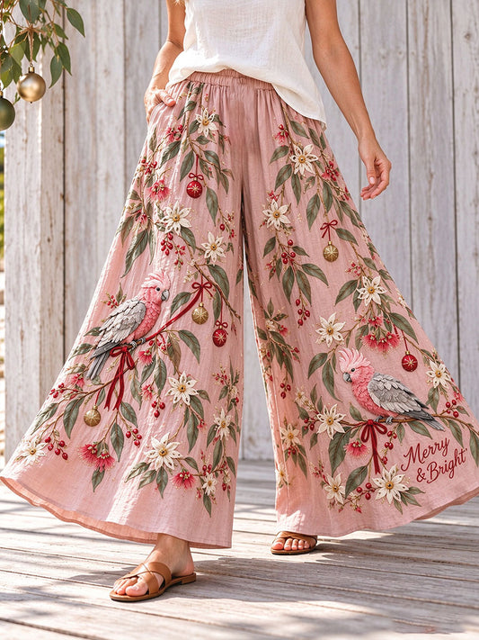 Women's AU Merry Christmas Mate Printed Pants